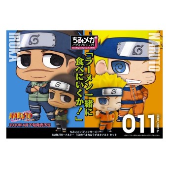 Chimi Mega Buddy Series! Naruto Iruka Umino & Naruto Uzumaki Set Figure