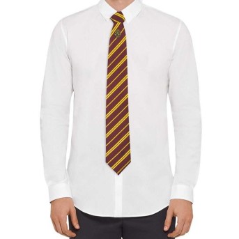 Corbata Deluxe Gryffindor Con Broche - Harry Potter