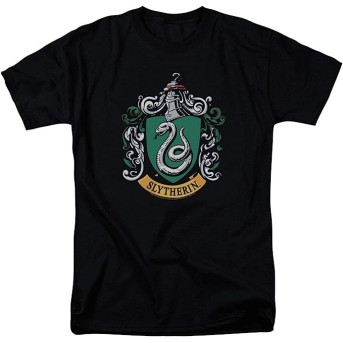 Camiseta Harry Potter Negra - Escudo Slytherin