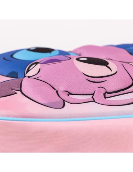 Mochila Infantil Stitch 3D Rosa
