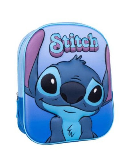 Mochila Infantil Stitch 3D Azul