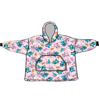 Sudadera Oversize Coral Adulto - Stitch