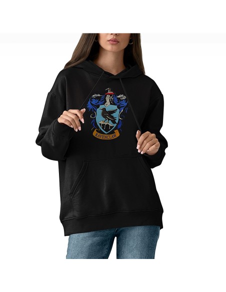 Sudadera Escudo Ravenclaw Negro - Harry Potter Exclusiva Espectarium