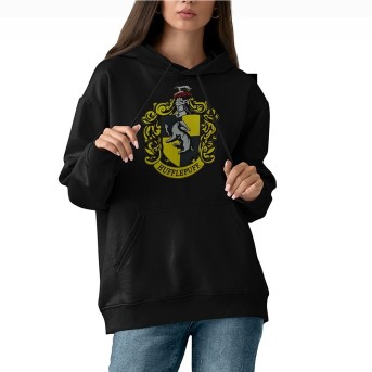 Sudadera Escudo Hufflepuff Negro - Harry Potter