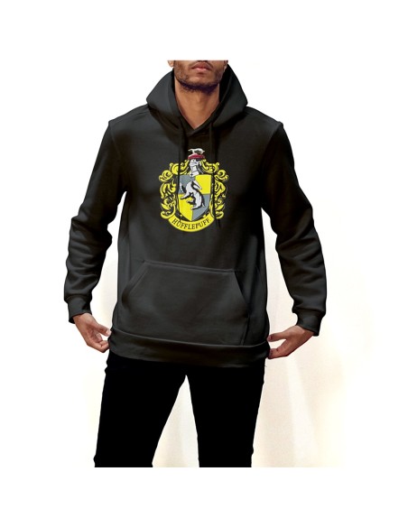 Sudadera Escudo Hufflepuff Negro - Harry Potter Exclusiva Espectarium