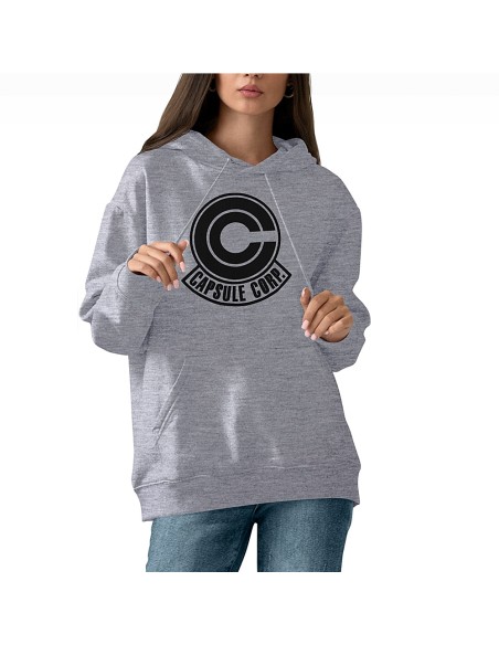 Sudadera Capsule Corp. Gris - Dragon Ball Exclusiva REINO de juguetes