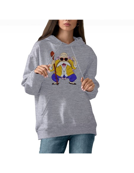 Sudadera Muten Roshi Gris - Dragon Ball Exclusiva Espectarium
