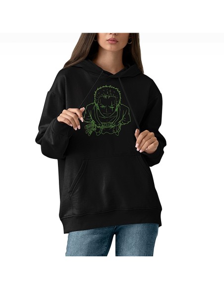 Sudadera Zoro Negro - One Piece Exclusiva REINO de juguetes