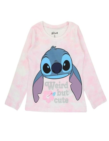 Pijama Niña en Polibag Rosa - Stitch