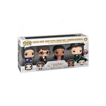 Figura Funko POP! pack 4 Severus Snape, Harry Potter, Parvati Patil y Minerva McGonagall - Edición Baile de Navidad