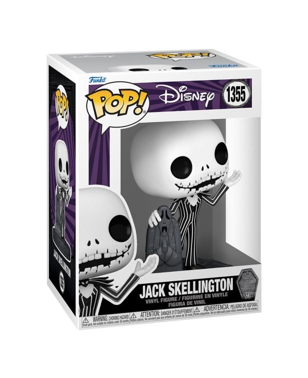 Figura Funko POP! Disney Jack Skellington con Lápida - Nightmare Before Christmas Pesadilla antes de Navidad 30 Aniversario