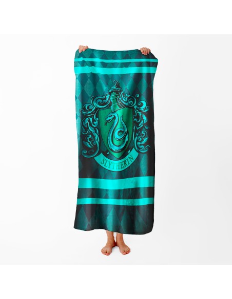 Toalla de Microfibra Harry Potter - Slytherin Exclusiva REINO de juguetes