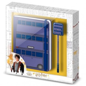 SET BOLIGRAFO LIBRETA BUS NOCTAMBULO