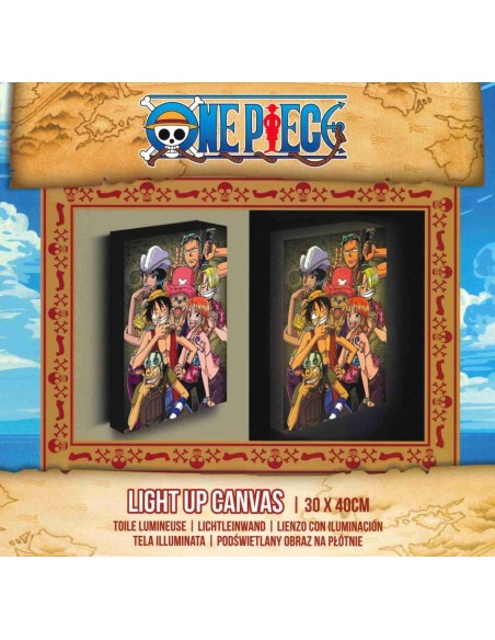 One-Piece-Lienzo-Iluminado-Chopper-Amigos