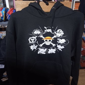 Sudadera Todas las Skull Negra - One Piece Exclusiva Espectarium