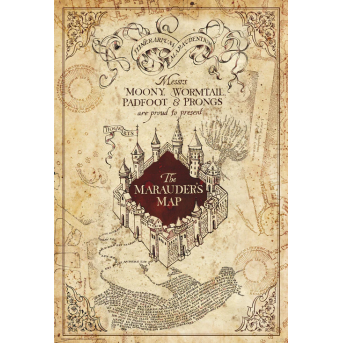Poster Mapa Merodeador - Harry Potter